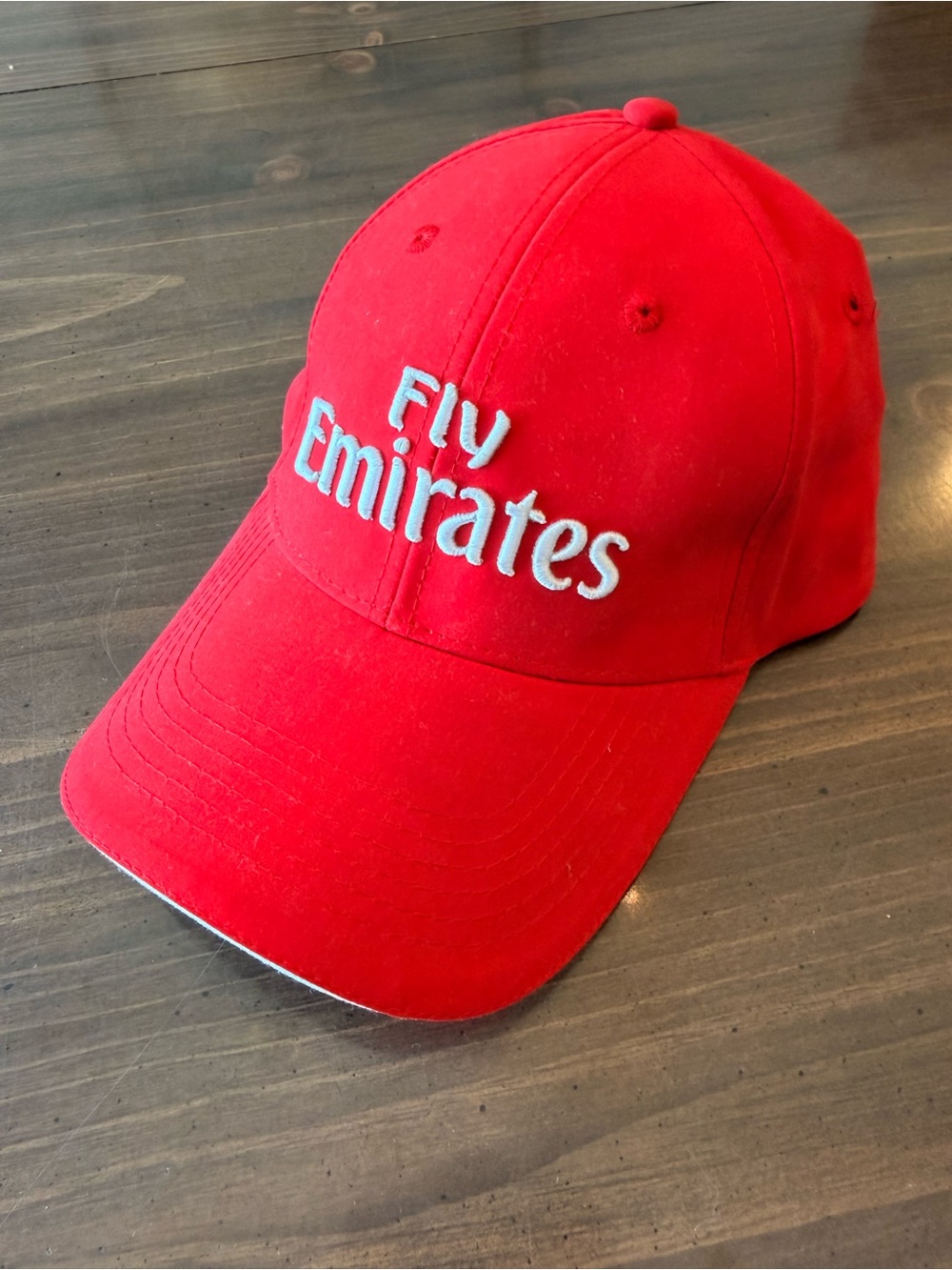 Emirates Red Embroidered Airline Baseball Cap Adjustable